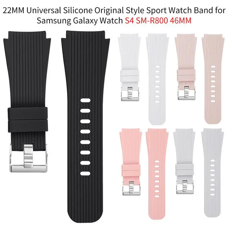 Силиконовый стиль спортивные часы ремешок для samsung Galaxy Watch S4 SM-R800 42 мм(20 мм ширина ремешка)/46 мм(22 мм ширина