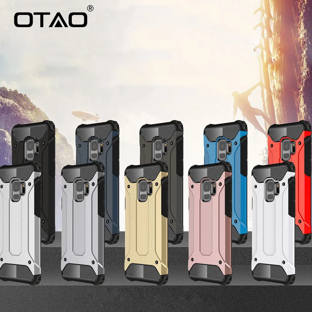 Противоударный Гибридный чехол OTAO Armor для Samsung Galaxy S9 S8 Plus S7 S6 Edge S5 Роскошный