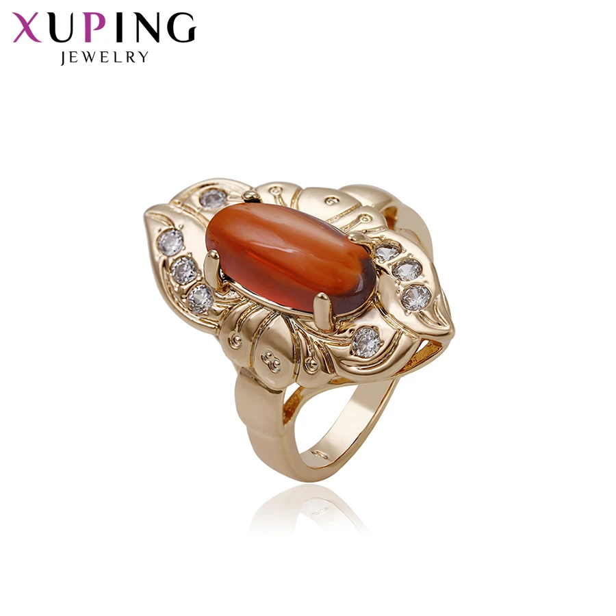 Xuping для женщин обручальное кольцо новое поступление позолоченное модное роскошное Ювелирное кольцо Экологичная медь подарки S116-14674 - Цвет основного камня: Красный