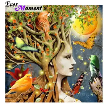 

Ever Moment Diamond Painting Tree Woman Full Square Drill 5D DIY Picture Mosaic Diamond Embroidery Needlework Decor S2F1010