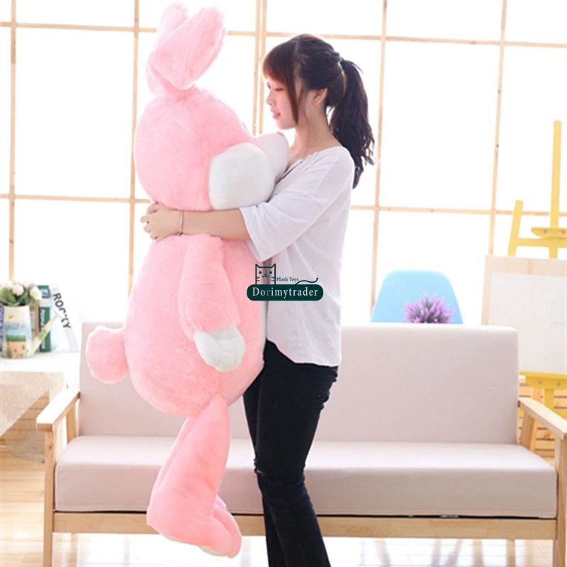 Dorimytrader New Lovely 150cm Huge Soft Cartoon Rabbit Plush Doll Stuffed Anime Bunny Toy Animals Pillow Baby Gift 59inch DY61688(18)
