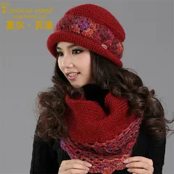 Charles Perra Women Hat Scarf Sets Winter Thicken Wool Knitted Hats Casual Fashion Handmade Woven Woolen Beanies Caps SCD5 Charles Perra Women Hat Scarf Sets Winter Thicken Wool Knitted Hats Casual Fashion Handmade Woven Woolen Beanies Caps SCD5