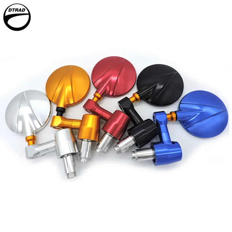 

DTRAD round motorcycle rearview mirror 25mm 22mm universal motorbike handlebar mirror CNC moto side mirror motocross