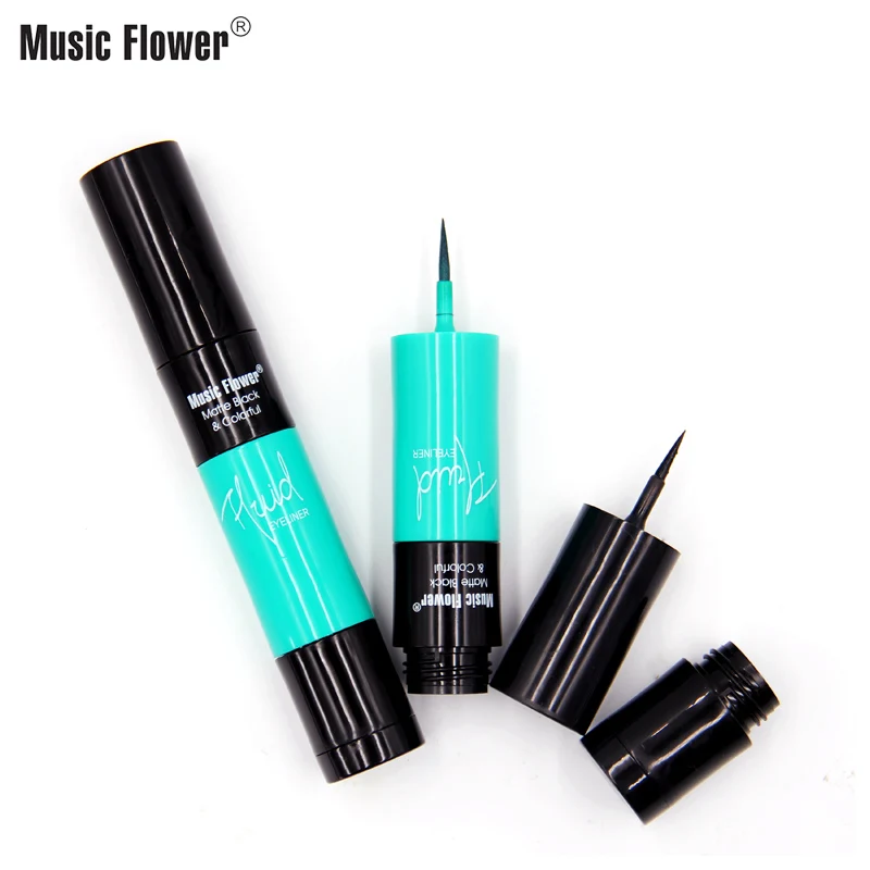 

Official Music Flower Liquid Eyeliner 2 In 1 Matte Dual Eye Liner Waterproof Quick-dry Long-Lasting Eyelid 4 Color Women Makeup