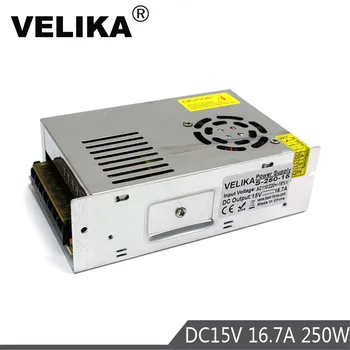 

Best quality 15V 16.7A 250W Switching Power Supply Source Driver AC 110 220V Input to DC15V SMPS For Led Light lamp CNC CCTV DIY