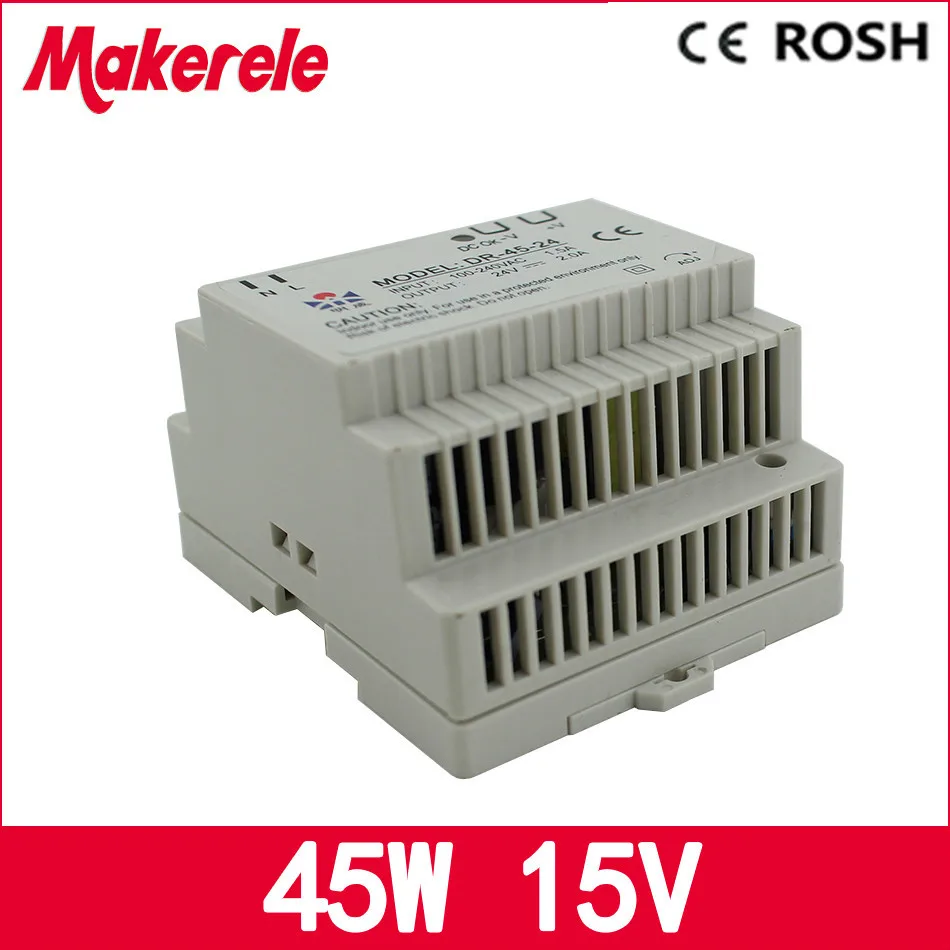 

Low price directly sale DR-45-15 15V 3A Din rail switching power supply,ac dc converter power supply