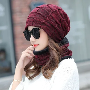 Beanies Hat Cotton Winter Cap Ladies Skullies 2