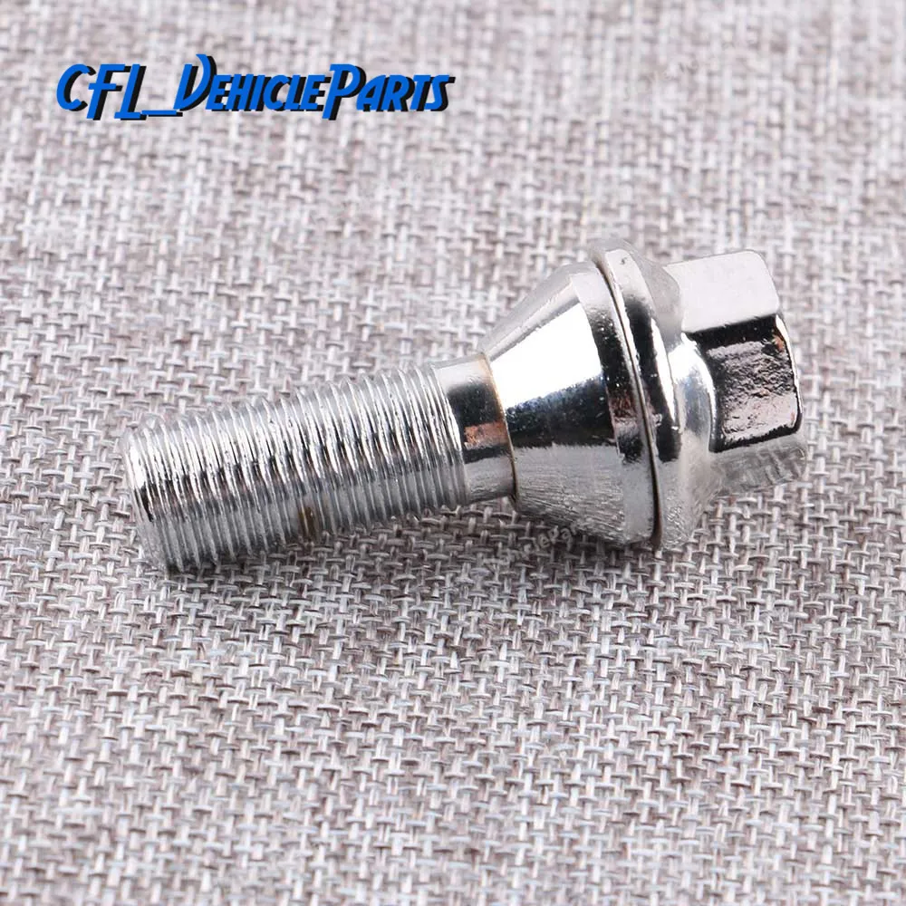 

Sliver Front Rear Wheel Bolt Screw M14 x 1.5 30756675 For Volvo S60 S80 I II V60 V70 XC60 XC70 XC90