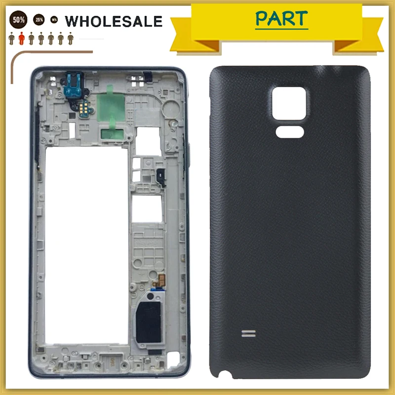 

New Note 4 Housing Middle Frame Bezel Back Battery Cover for Samsung Galaxy N910F N910A N910P N910C Full Housing Plate