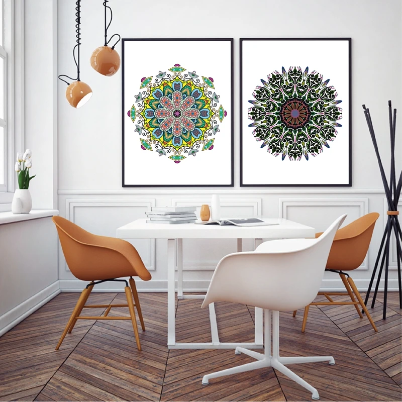 

Mandala Flower Decoration Oriental Pattern Canvas Painting Wall Art Pictures Vintage Design Elements Poster Prints Home Decor