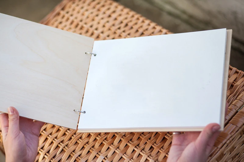 Personalized Wedding Guest Book Wedding Photo Album Gift Bride Groom Wooden Kraft Guest Book