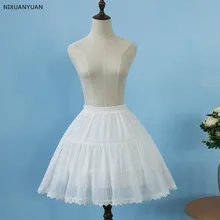 Белый 2 Hoops Лолита подкладка «рокабилли» короткие юбки для свадьбы Нижняя юбка кринолин женщина обруч юбка