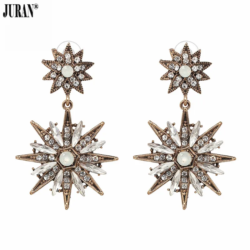 

JURAN New Arrivals Drop Earrings For Women Trendy Crystal Big Long Earrings Wholesale Fashion Jewelry Style Dangle Earrings
