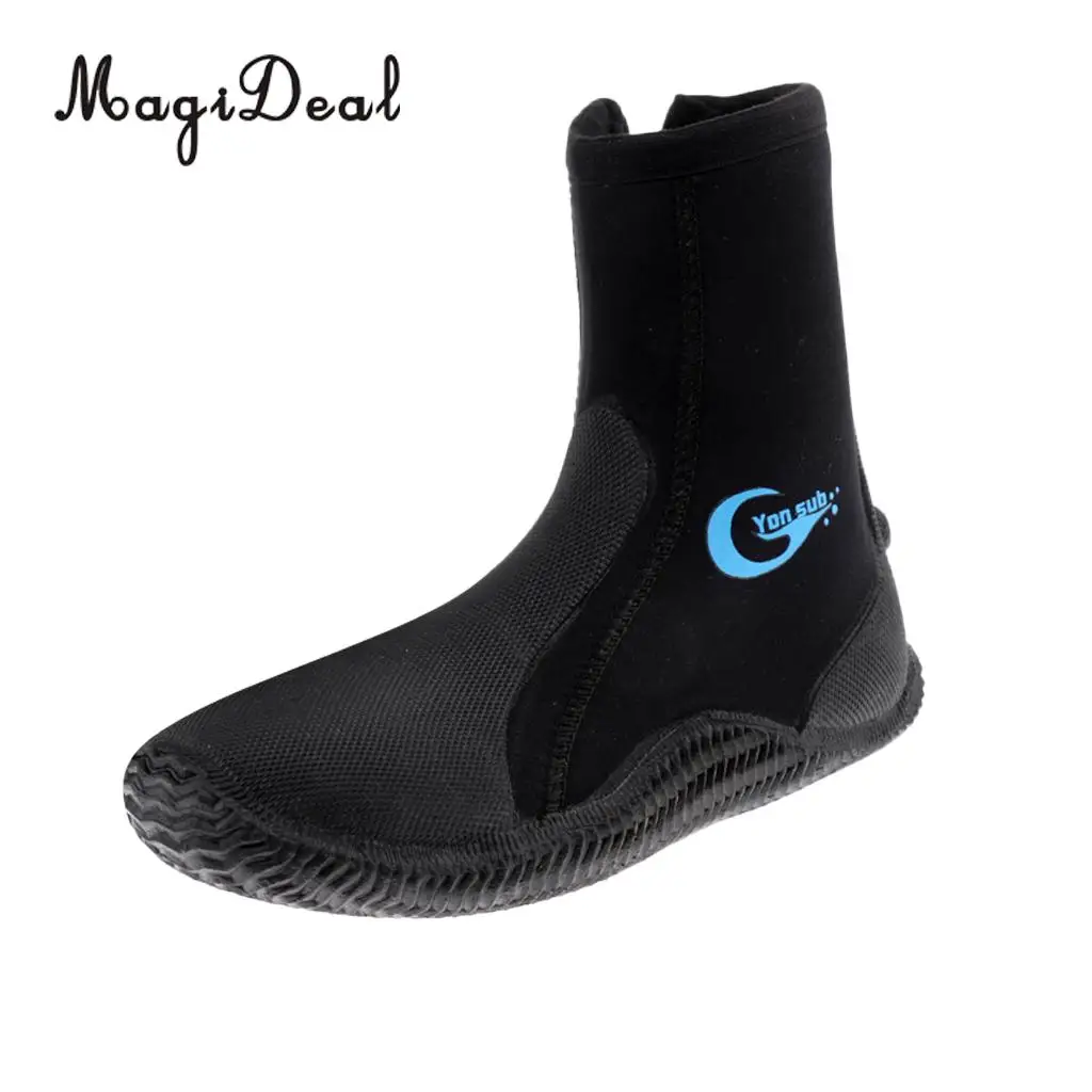 MagiDeal Professional 5mm Neoprene Wetsuit Shoes Beach Antiskid Scuba Diving Boots Snorkeling Jetski Kayak Fishing Swim Fins