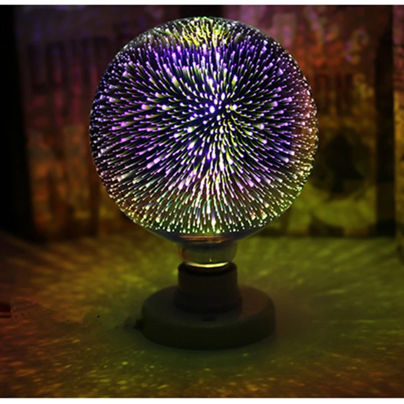 New 3D RGB Fireworks LED Lights Lampada SMD 2835 E27 Light Bulb luminaria 360 Degree Stage Colorful Home Decoration | Лампы и