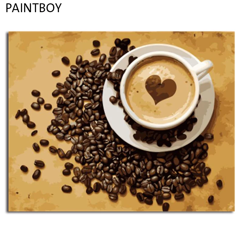 

PAINTBOY DIY Framed Pictures Painting By Numbers DIY Digital Canvas Oil Painting Home Decor For Living Room Wall