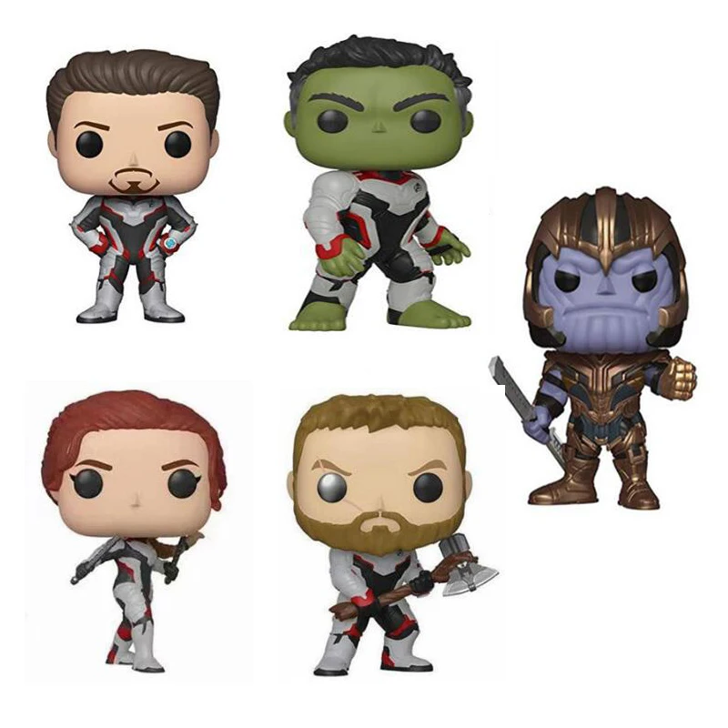 

Funko Pop Marvels Avengers: Endgame Cute Thanos Black Widow Ironman Tony Stark Hulk Thor Vinyl Figure Model Dolls Toys 10cm