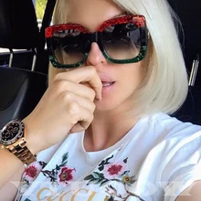 Luxury Square Sunglasses Women Brand Designer Summer Shades Black Vintage Oversized Sun Glasses For Women Female Ladies Sunglass Luxury Square Sunglasses Women Brand Designer Summer Shades Black Vintage Oversized Sun Glasses For Women Female Ladies Sunglass