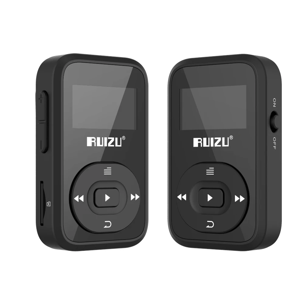 New Arrival Original RUIZU X26 Sport Bluetooth MP3 Player 8gb Clip Mini with Screen Support FM,Recording,E-Book,Clock,Pedometer