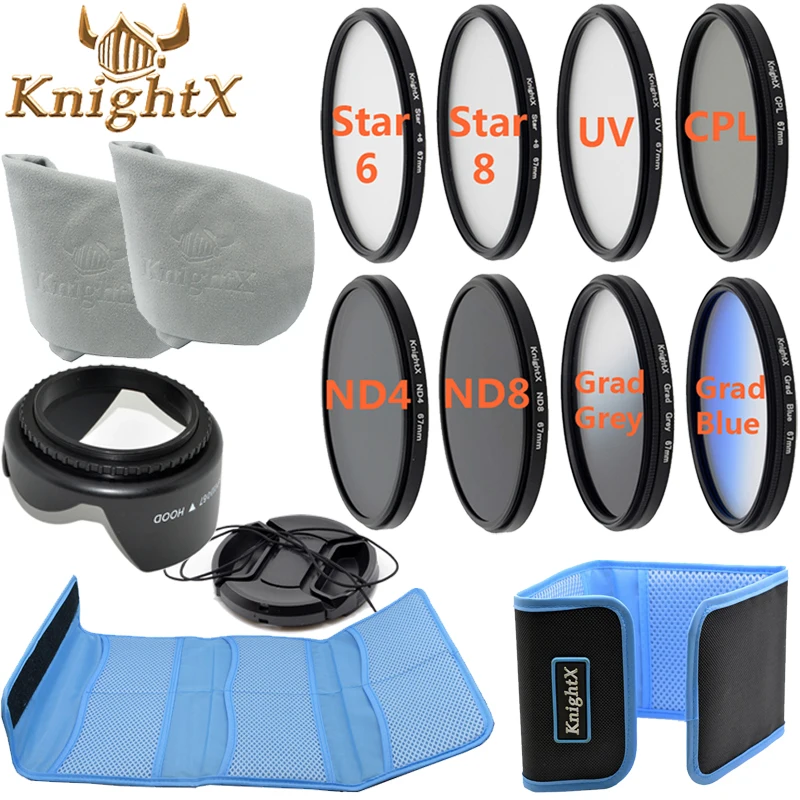 

KnightX 49 - 77MM UV cpl polarized lens Star Lens Filter Accessories for NIKON d5300 d3200 d3300 d5100 canon 5d mark ii 1200d