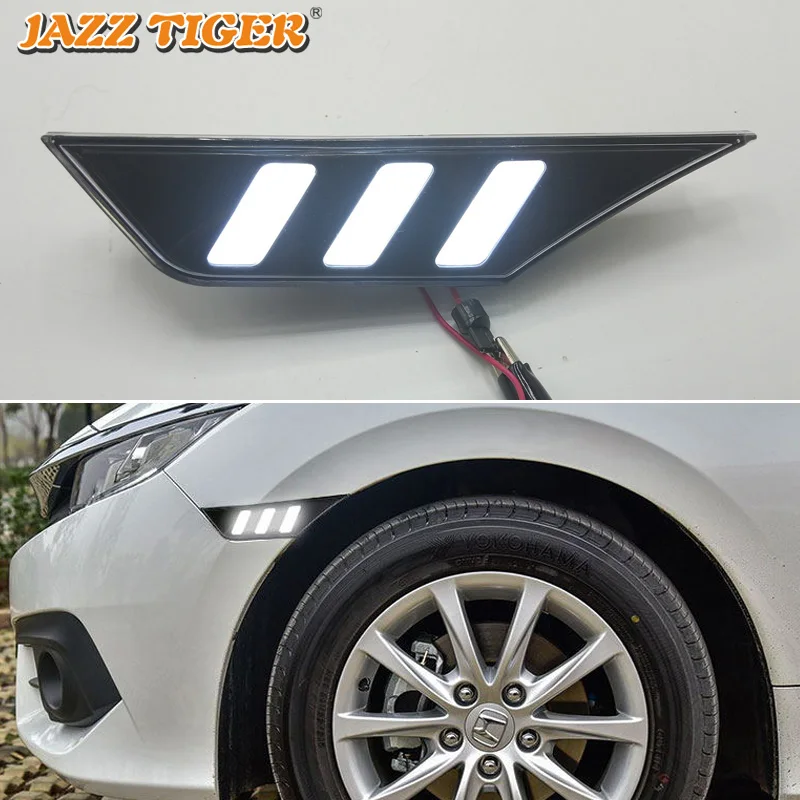 Для hyundai Civic 10th светодиодный боковой крыло дневные ходовые огни дневного света