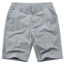 Летние пляжные шорты серые 30~ 42 повседневные шорты Брендовые однотонные хлопковые прямые мужские шорты Карго карманы мужские шорты