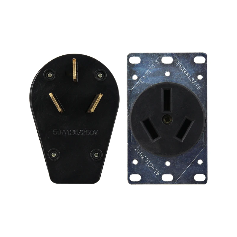 

American Standard Power Plug 250V 50A 10-50P American Plug And 10-50R American Socket