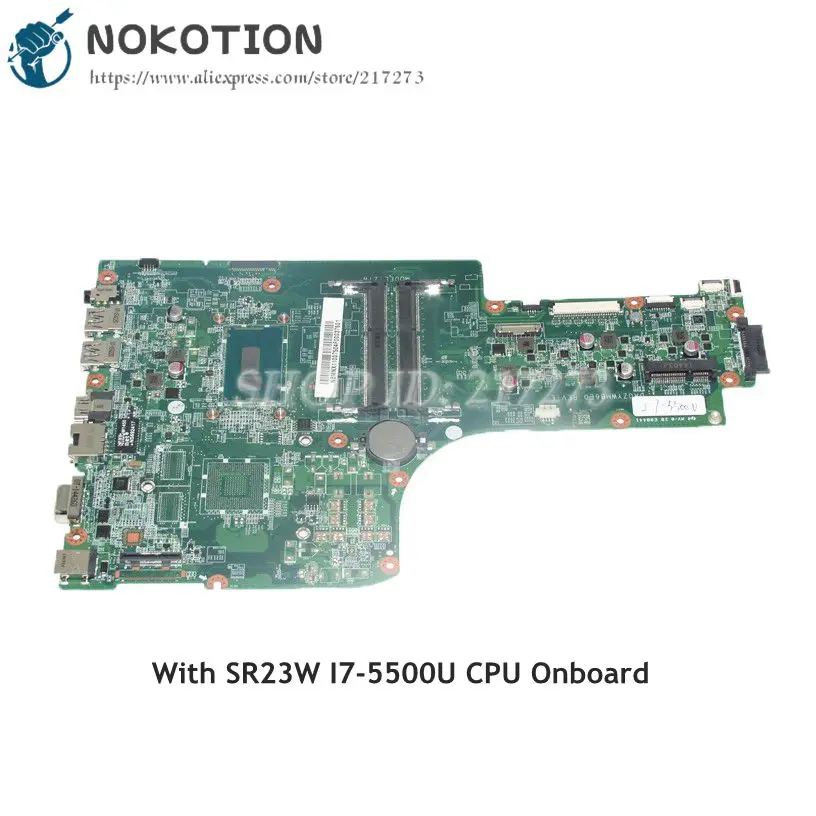 NOKOTION новый ПК материнская плата для Acer Aspire E5-771 E5-771G основная плата SR23W I7-5500U DA0ZYWMB6E0 NBMNX11007 nb. MNX11.007