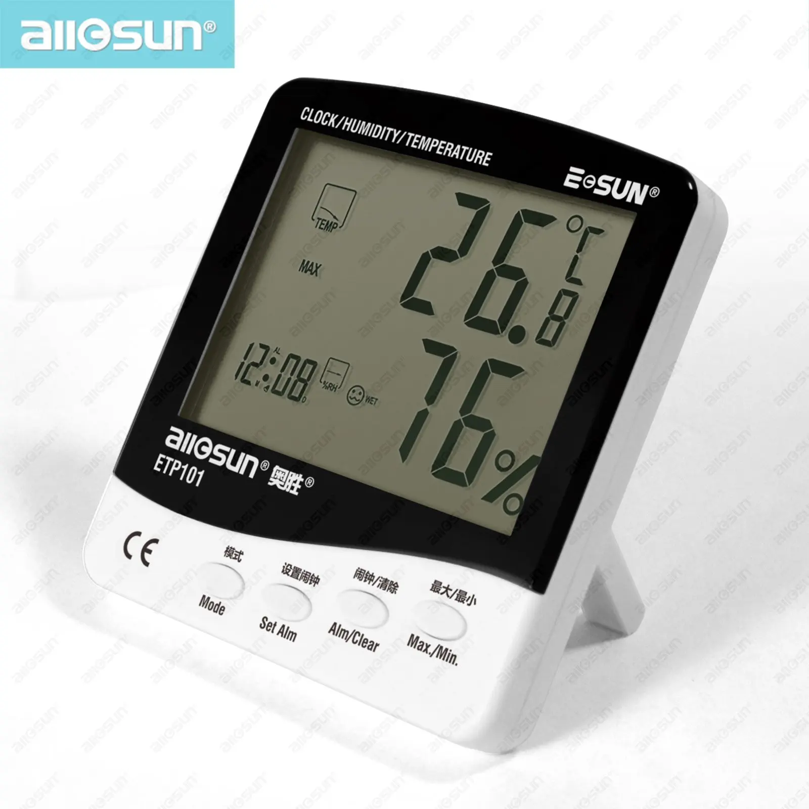 all sun ETP101 Digital Thermo hygrometer Dew point Meter with Humidity