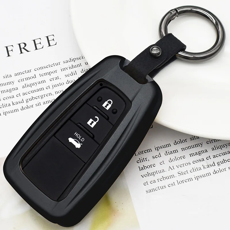 Auminium брелок для автомобильных ключей, чехол для ключей брелок ключи в виде ракушки для Toyota CHR C-HR камера заднего вида Prius Corolla RAV4 2/3/4 кнопки