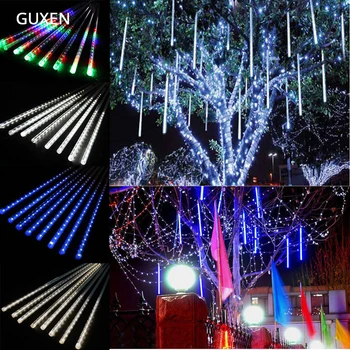 

50CM 30CM 20CM Led string light Christmas light Meteor Shower Falling Star Rain Drop Icicle Snow Fall LED Xmas String Light