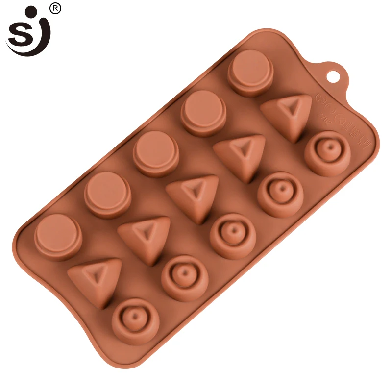 

SJ Non-Stick Geometric Shape Round Decorating Silicone Chocolate Molds Cake Bakeware Baking Tools