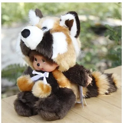 Cute Monchichi Constellation 20cm Plush Toys Doll Monkiki Bag Pendant Car Charm Kiki Children Toy Kids