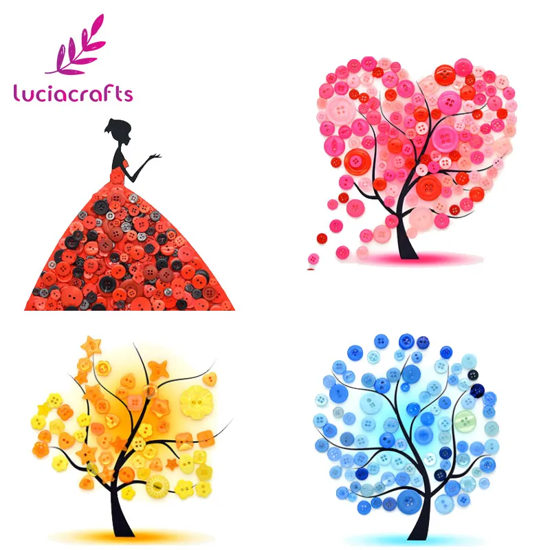 Lucia crafts 50 г/лот Смешанные Круглые пуговицы из смолы Детские Швейные аксессуары