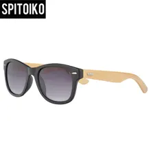 SPITOIKO PC очки с бамбуковыми дужками UV400 объектив солнцезащитные очки J0193