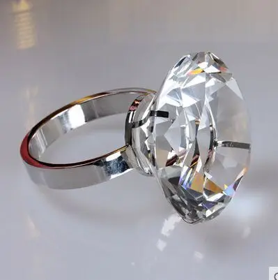 4pcslot napkin rings with big k9 crystal colorful diamond romantic table decoration paperweight event - Plastic Wedding Rings 4pcslot napkin rings with big k9 crystal colorful diamond romantic table decoration paperweight event - Plastic Wedding Rings