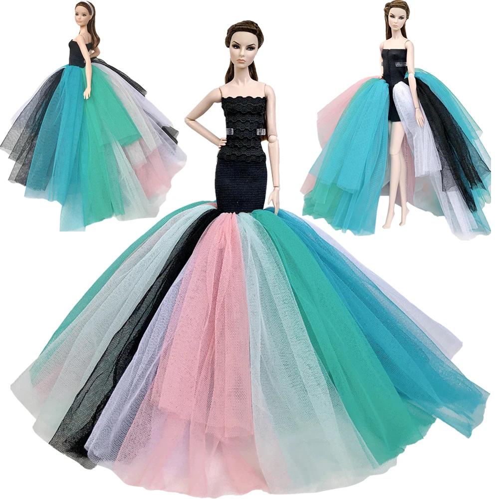 

NK Newest Princess Doll Wedding Dress Fashion Clothing Handmake Gown For Barbie Hot Dolls Accessories Gift 03G 7X