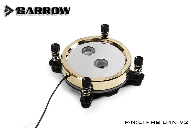 Блок водяного охлаждения Barrow LTFHBX 04N V2 с золотым покрытием RGB LRC2.0 для процессора Intel