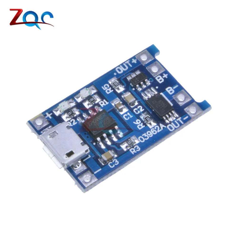 

5PCS/Lot Micro USB 5V 1A TC4056 18650 Lithium Battery Charger Charging Board Overcharge Overdischarge Module