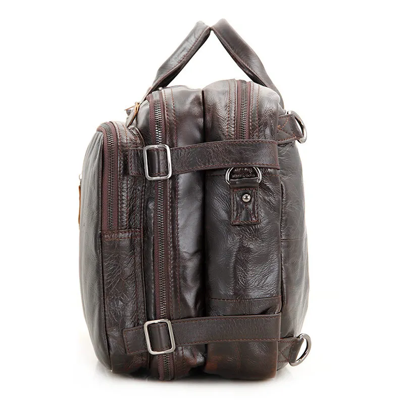 Nesitu Винтаж Черный Коричневый кофе натуральная кожа мужской портфель мужские сумки через плечо бизнес дорожные сумки# M7014