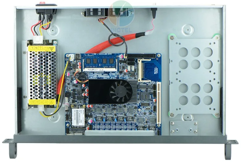 Двухъядерный процессор Intel Atom D525 с четырьмя потоками и сетевым экраном с процессором Intel PCI-E 1000M 6*82583 V Lan