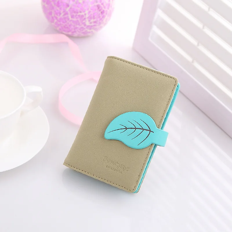  New arrvial Fashion Maple Leaf card holder brand Matter Pu leather ID holder girl credid card wallet 