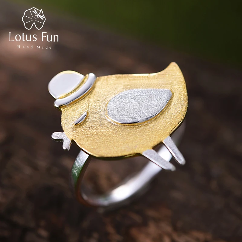 Lotus весело Настоящее стерлингового серебра 925 природных творческий ручной