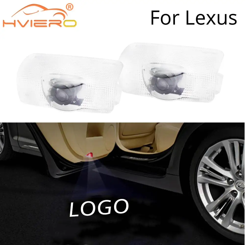 

2X Welcome Light Projection Door Light for Lexus LS ES IS LX RX GS GX RC Car Led Logo Lights Projector Lamp DC 12V