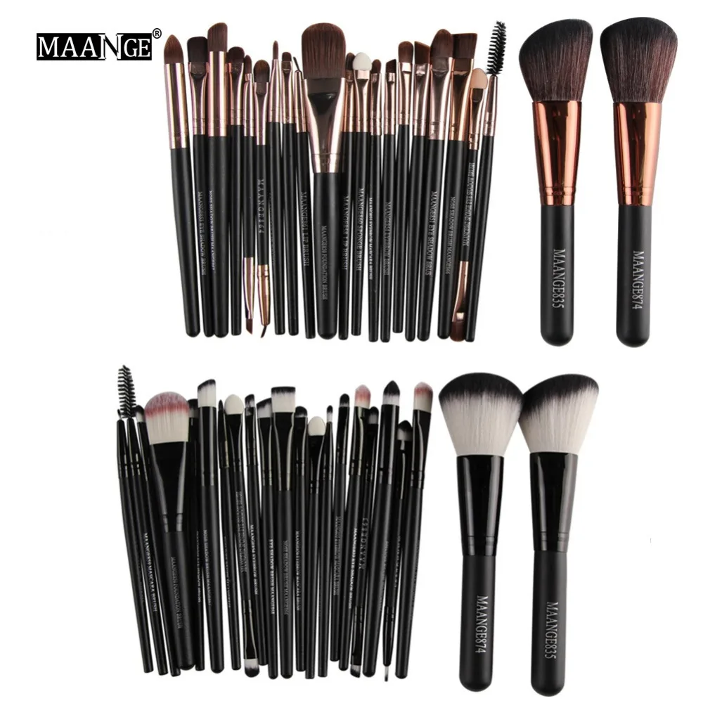 Pincéis de Maquiagem Fundação em pó Sombra de Olho Kit de Ferramentas Novo Beleza Conjunto Cosméticos Blush Lábio Mistura Compõem Pincel Maquiagem 22 Pçs 1 Cheap Aplicador de sombra