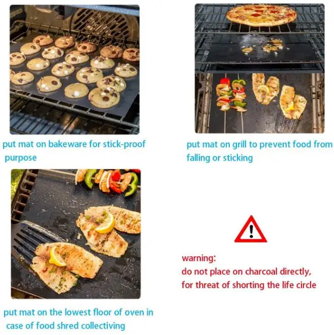 2 шт./лот 0,2 мм толстый ptfe коврик для барбекю гриля 33*40 см антипригарный многоразовый коврик для гриля барбекю лист для гриля барбекю лайнер GYH