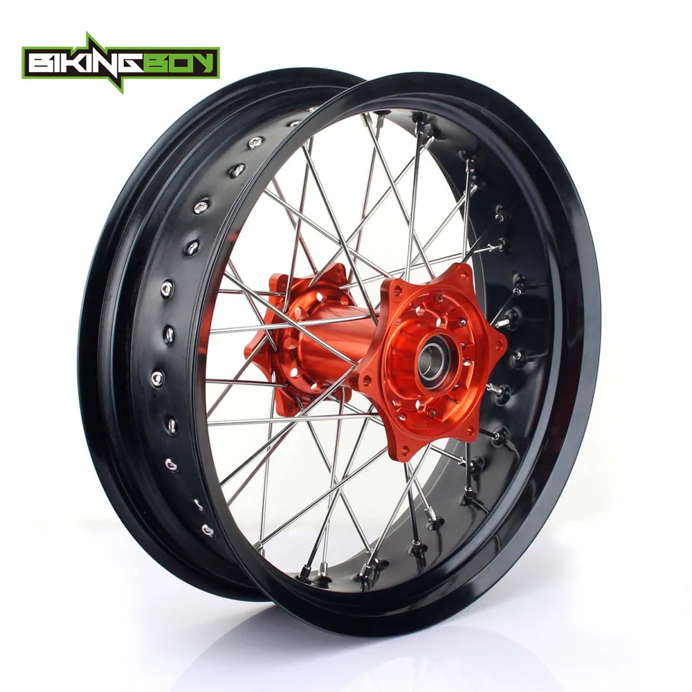 BIKINGBOY 1" 18" 1" для KTM 125 150 250 SX 250 450 350 SX-F SXF 125 250 300 XC 250 350 450 XC-F XCF задний обод колеса концентратор набор - Цвет: 17inch 4.5