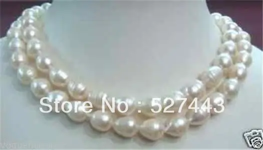 

Wholesale free shipping >>charming 10--11mm SOUTH SEA WHITE baroque pearl NECKLACE 32