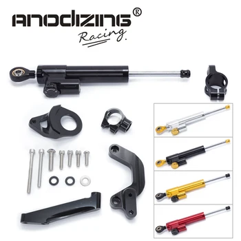 

For SUZUKI GSXR1000 GSX-R1000 2009-2018 CNC Steering Damper Stabilizerlinear Reversed Safety Control with Bracket