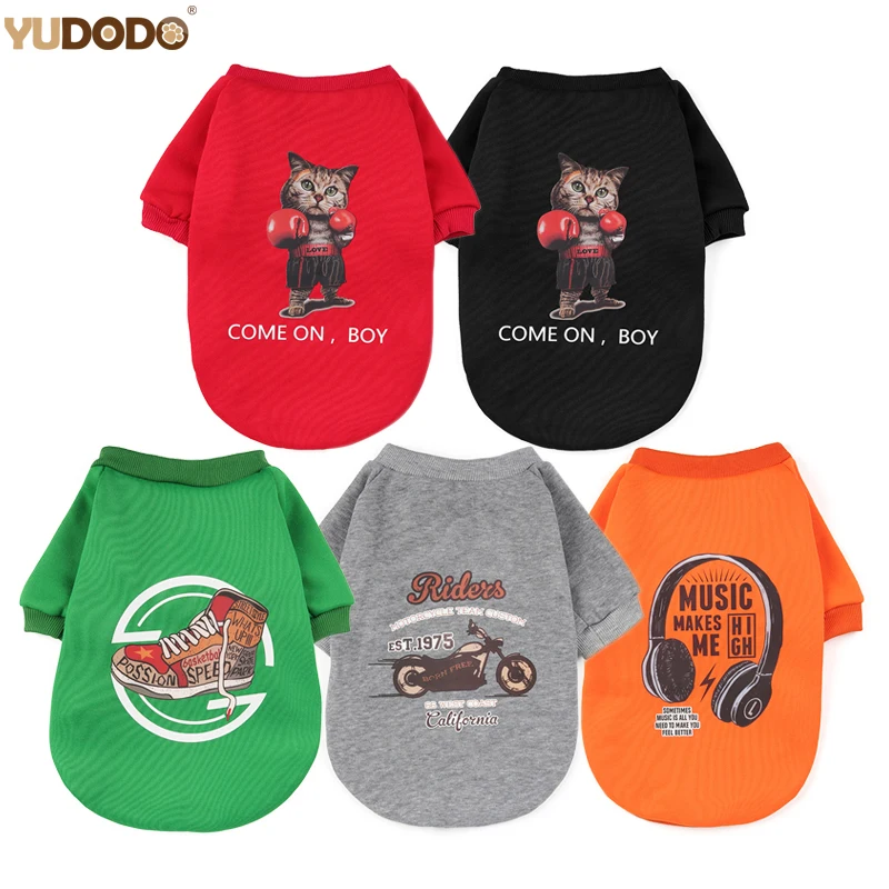 

Fashion Pattern Dog Hoodies For Chihuahua Teddy Autumn Winter Warm Soft Cat Puppy Small Pet Clothing Dogs Clothes
